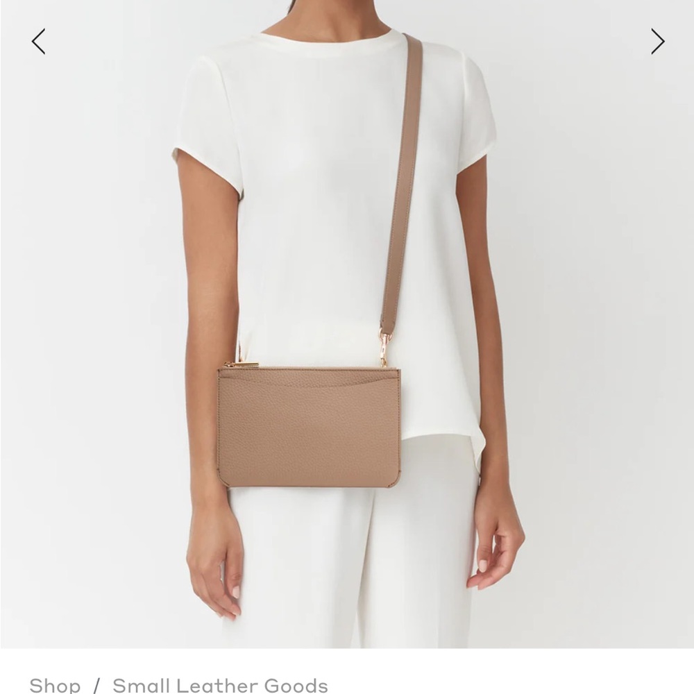 Elegant Bone Leather Crossbody Bag